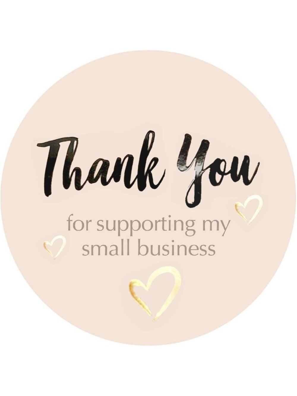 2000 Thank You Stickers Rolls - 1.5 Inch Round Gold Foil Seals for Small